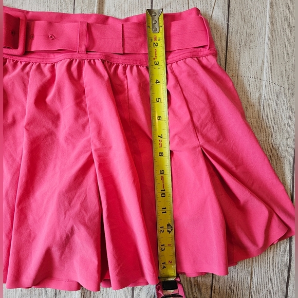 Aerie Offline •Size Medium• Dark Pink Pleated Tennis Core Preppy Skort Belted - Picture 6 of 7